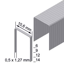 Μεταλλικό καρφωτικό χειρός για φαρδύ συνδετήρα HPPF14 PREBENA