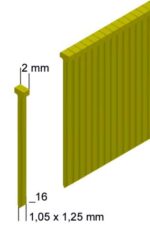 Μεταλλικό καρφωτικό χειρός για φαρδύ συνδετήρα και βελονάκι με μικρό κεφάλι HPJ/VX16 PREBENA