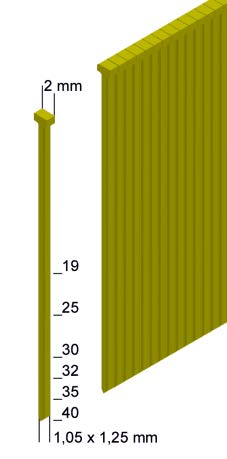 Καρφωτικό για βελονάκι με μικρό κεφάλι και στενό συνδετήρα 2P-J/ES40COMBI PREBENA