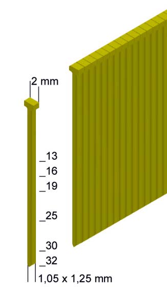Καρφωτικό για βελονάκι με μικρό κεφάλι 2F-J32SD PREBENA