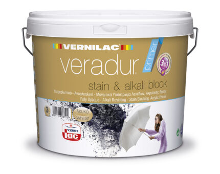 Υπερκαλυπτικό - Αντιαλκαλικό - Μονωτικό Υπόστρωμα Λεκέδων, Ακρυλικής βάσης veradur stain & alkali block