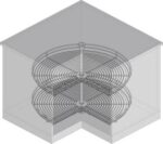 Περιστρεφόμενο 3/4 γωνιακό ενισχυμένο με φρένο