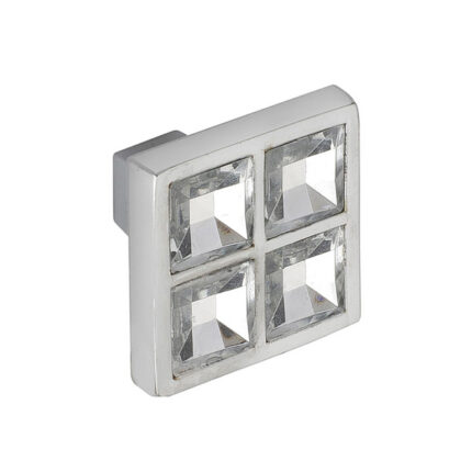 Πόμολο 27x27mm Χρώμιο