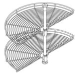 Περιστρεφόμενο 1/2 γωνιακό ενισχυμένο με φρένο & άξονα