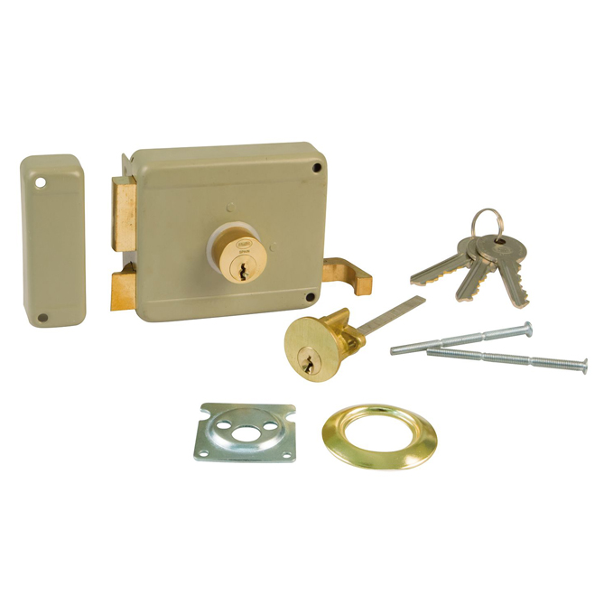 11150718 Κλειδαριά κουτιαστή με αντίκρυσμα AMIG μπεζ δεξιά