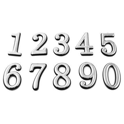 Νούμερο αυτοκόλλητο 5 εκατοστών 2 χρώμιο