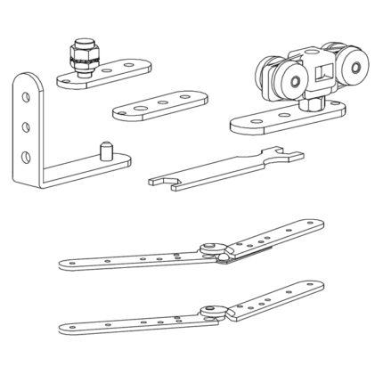 Σετ μηχανισμός 1 σπαστής πόρτας Eco