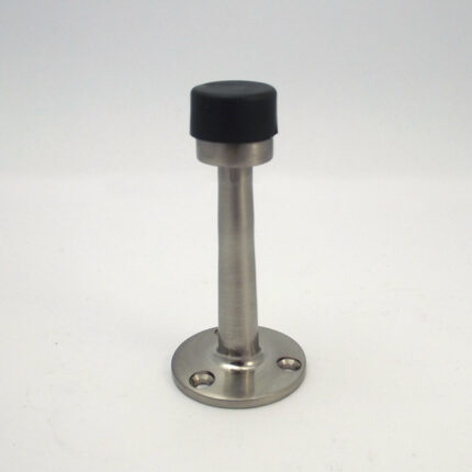 Στοπ πόρτας νίκελ σατινέ με μαύρο λάστιχο