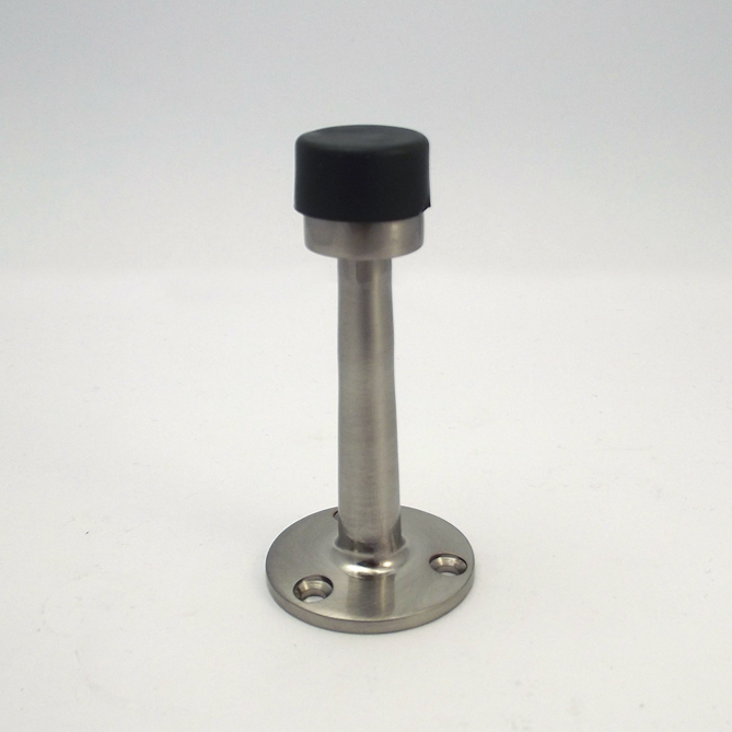 11250479 Στοπ πόρτας νίκελ σατινέ με μαύρο λάστιχο