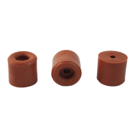 Στοπ πόρτας βιδωτό ελαστικό καφέ 28mm