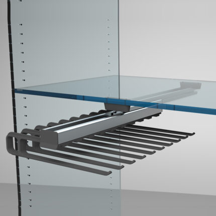 Ambos Παντελονοθήκη 10 θέσεων, μονή μαύρη Νο 407 κεντρική μονή
