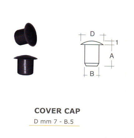 Τάπα οπών πλαστική Φ5 μαύρη