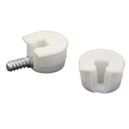 Φεράμι λευκό πλαστικό με βίδα για πάχος 15mm και άνω