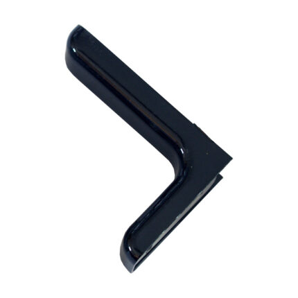 Γωνία ραφιών εξωτερική με κάλυμμα μαύρη 80x120mm