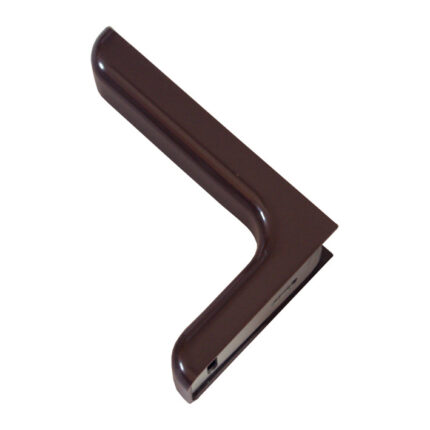Γωνία ραφιών εξωτερική με κάλυμμα καφέ 80x120mm