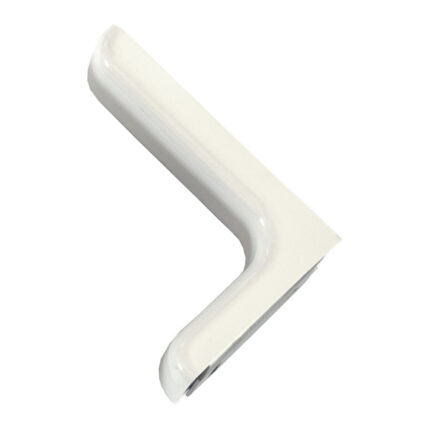 Γωνία ραφιών εξωτερική με κάλυμμα λευκή 80x120mm