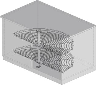 Περιστρεφόμενο 1/2 γωνιακό ενισχυμένο με φρένο & άξονα
