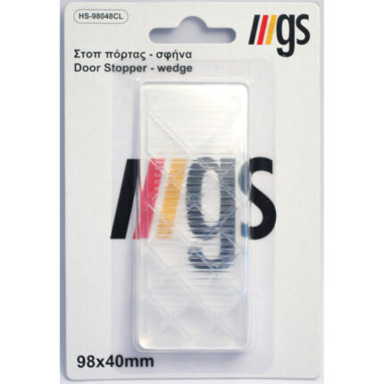 Στοπ πόρτας σφήνα διάφανη 98x40x13mm