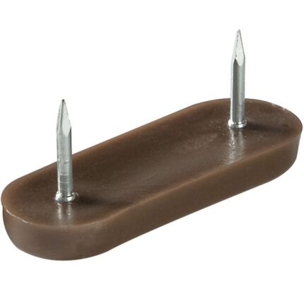 Ολισθητήρας 48Χ45mm με διπλό καρφί καφέ
