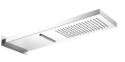 Επίτοιχη κεφαλή ντους 2 ροών από ανοξείδωτο ατσάλι. SMART SHOWER HEAD