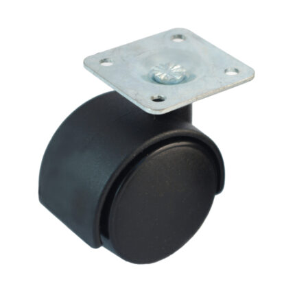 Ρόδα Φ50 + πλάκα μαύρη Υ:62mm