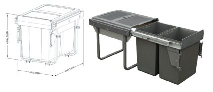 ΔΟΧΕΙΟ ΣYΡΝΟ ΓΚΡΙ ΜΕTOΠΗΣ ΜΕ ΦΡΕΝΟ 2Χ20L Υ415ΧΠ405ΧΒ501 (MAX25KG)