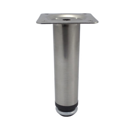 Πόδι στρόγγυλο Φ30 τετράγωνη βάση Υ150mm νίκελ σατινέ