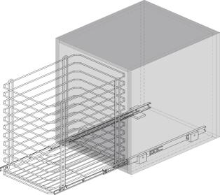 Καλάθι μπάνιου-κουζίνας με τηλεσκοπικό μηχανισμό100% δαπέδου