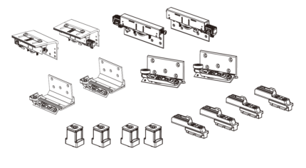 Σετ ράουλα για δίφυλλη ντουλάπα