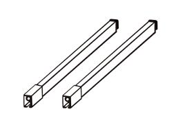 Τετράγωνη ντίζα 550mm γκρι ματ για συρτάρι HE