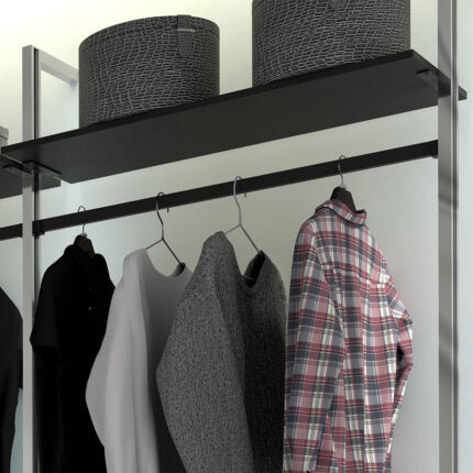 Σωλήνα κρέμασης 4.8m ανοδιωμένο μαύρο