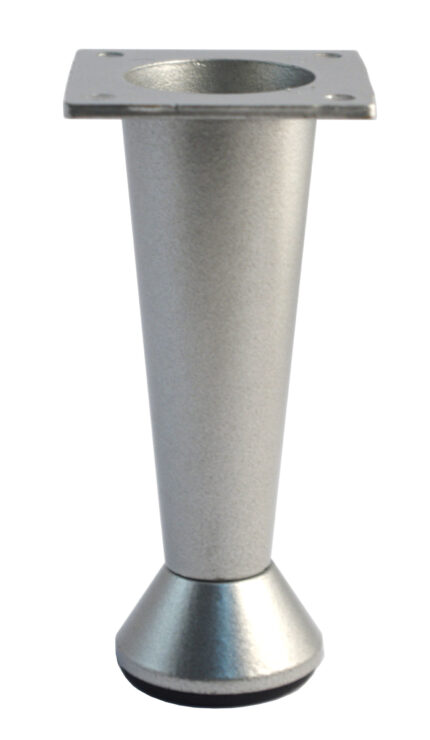 Πόδι κωνικό 100mm με ρέγουλα νίκελ ματ
