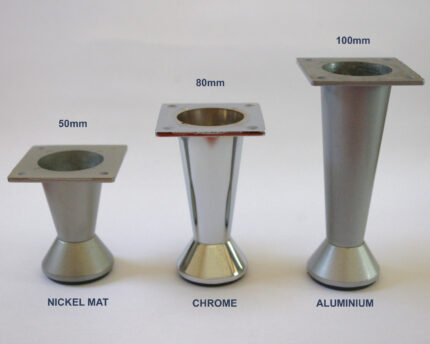 Πόδι κωνικό 80mm με ρέγουλα χρωμίου