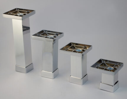 Πόδι χρωμιου τετράγωνο 30x30 50mm βάση ζάμακ