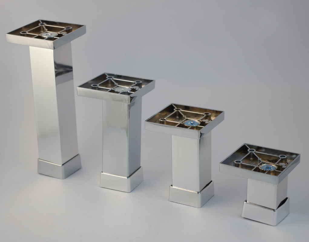 45782 Πόδι χρωμιου τετράγωνο 30x30 50mm βάση ζάμακ