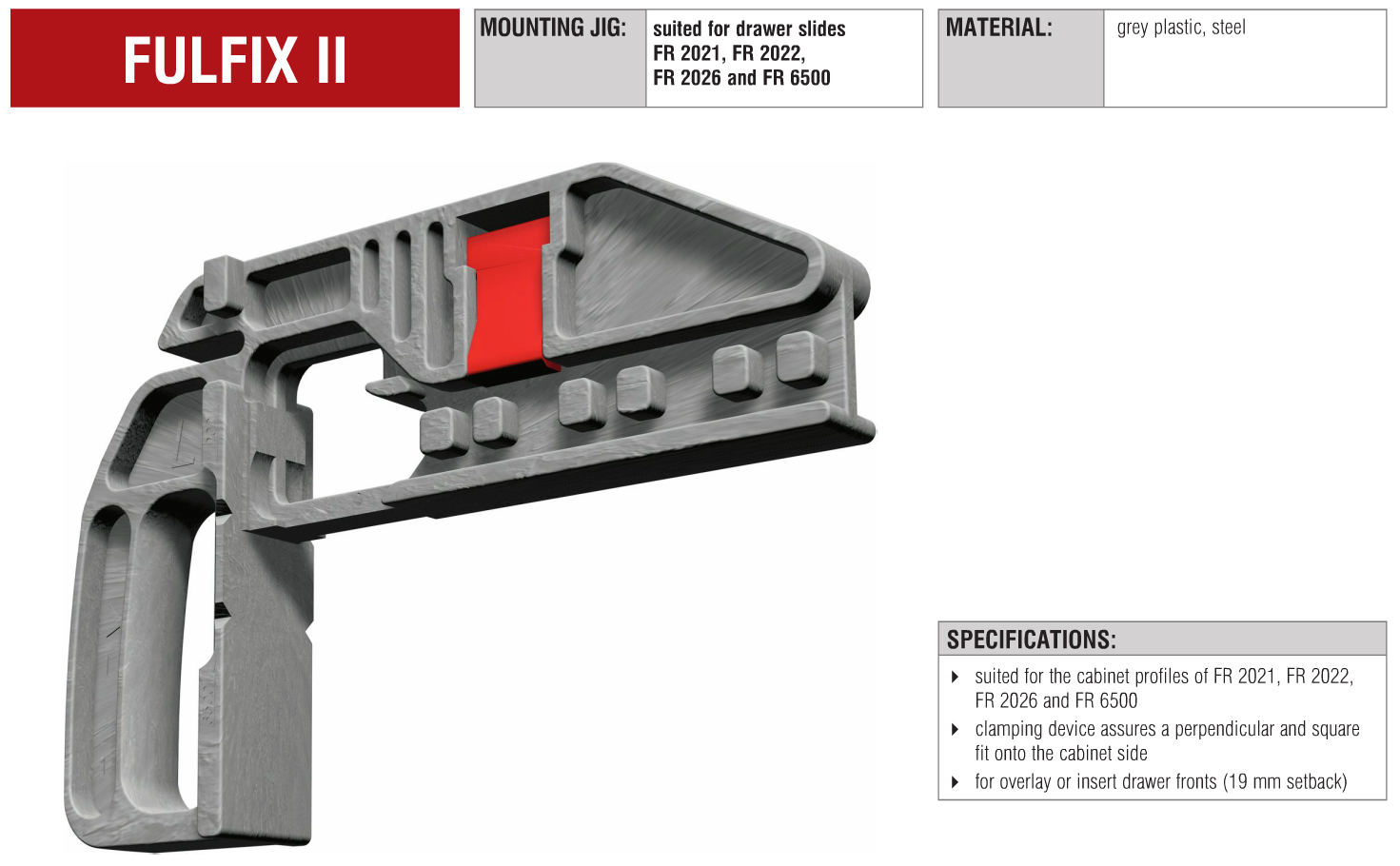 47055 Καλούπι τοποθέτησης οδηγού fulterer FR2021-FR2022