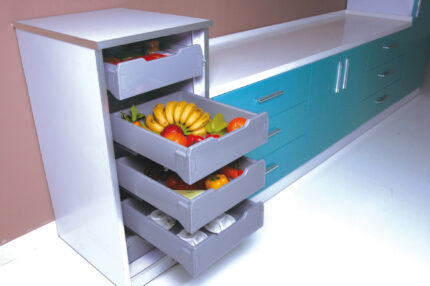 Συρτάρι MGS πλαστικό εσωτερικό γκρι με φρένο Β:450MmxΠ:500mm Υ:120mm έτοιμο