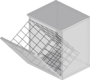 Καλάθι μπάνιου τρίπλευρα