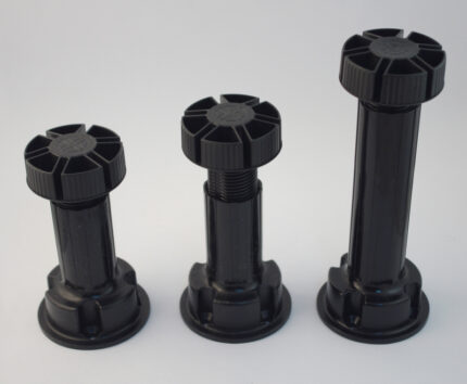 Πόδι πλαστικό μαύρο 150mm volpato-it