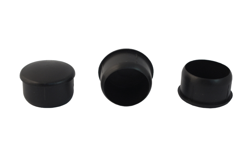 52927 Τάπα επίπλων μαύρη στρόγγυλη χωνευτή 20mm
