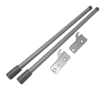 Στρόγγυλη ντίζα 350mm για απλό πλαϊνό μεταλλικό γκρι