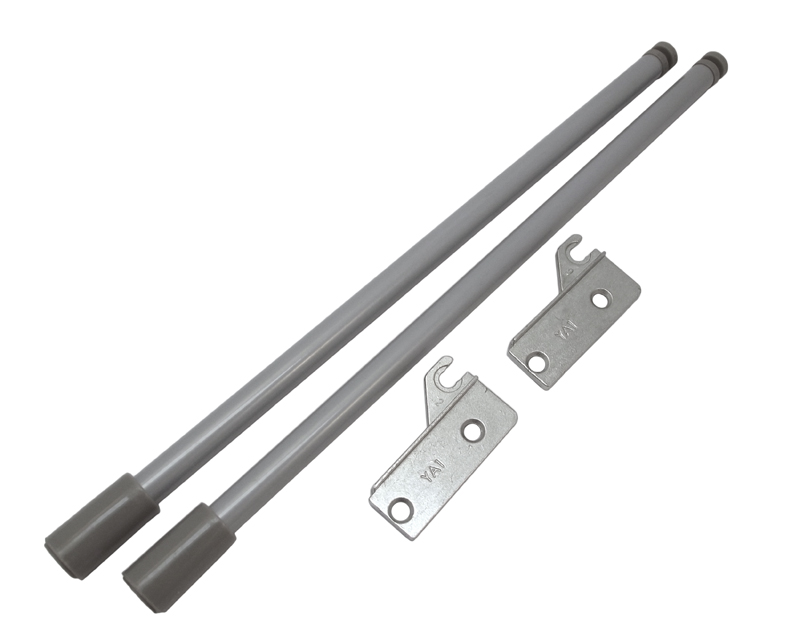 52994 Στρόγγυλη ντίζα 450mm για απλό πλαϊνό μεταλλικό γκρι