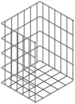 Καλάθι μπάνιου τρίπλευρα