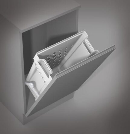 ΚΑΛΑΘΙ ΡΟΥΧΩΝ 40lt ΛΕΥΚΟ ΑΝΑΚΝΟ K50 W438xH504xD222mm