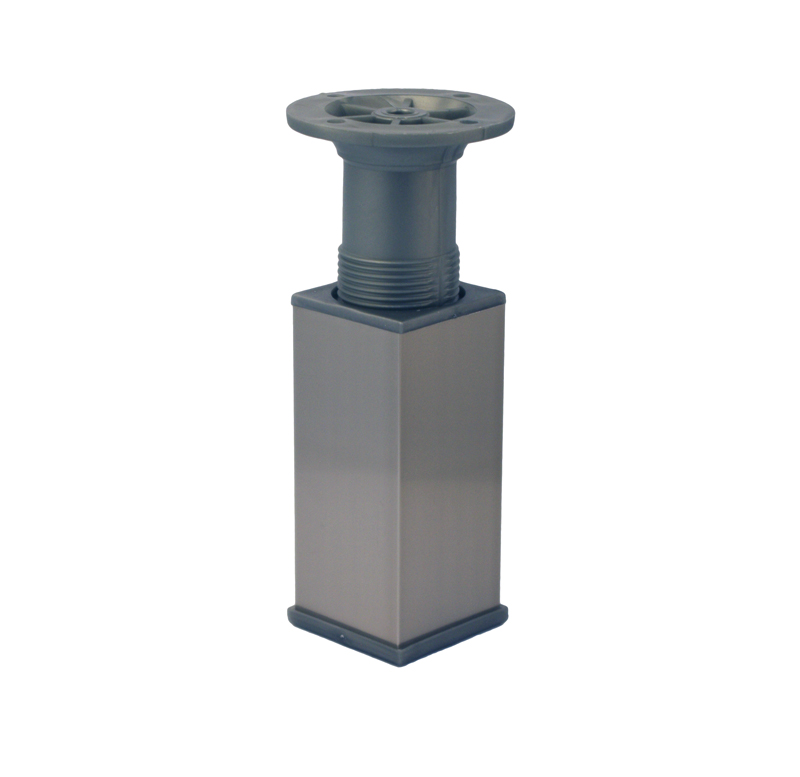 62670 Πόδι αλουμινίου 40x40mm 200mm νίκελ ματ