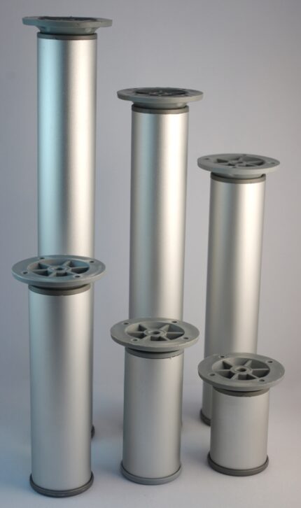 Πόδι αλουμινίου Φ40mm 200mm νίκελ ματ