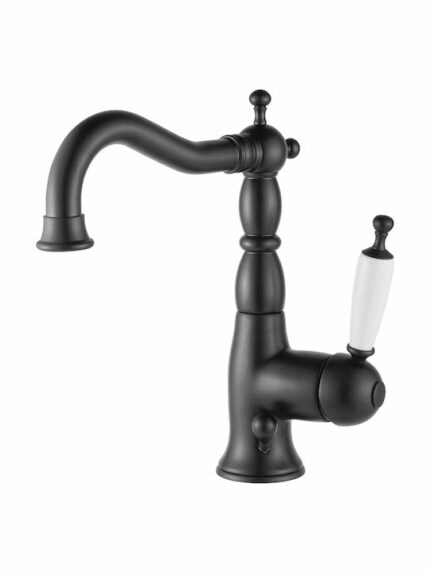 Μπαταρία Νιπτήρα Ψηλή Ρετρό Black Matt 6313-400