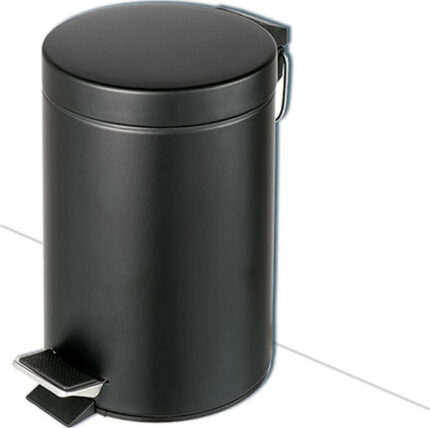 Επιδαπέδιο χαρτοδοχείο Ø17 x 26 εκ 3L Black matt 634-400