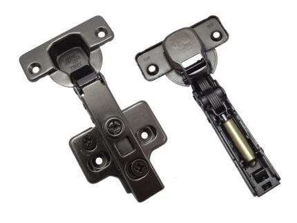 MGS κουμπωτός μεντεσές πολλαπλών ρυθμίσεων με φρένο, ίσιος, μαύρη πέρλα