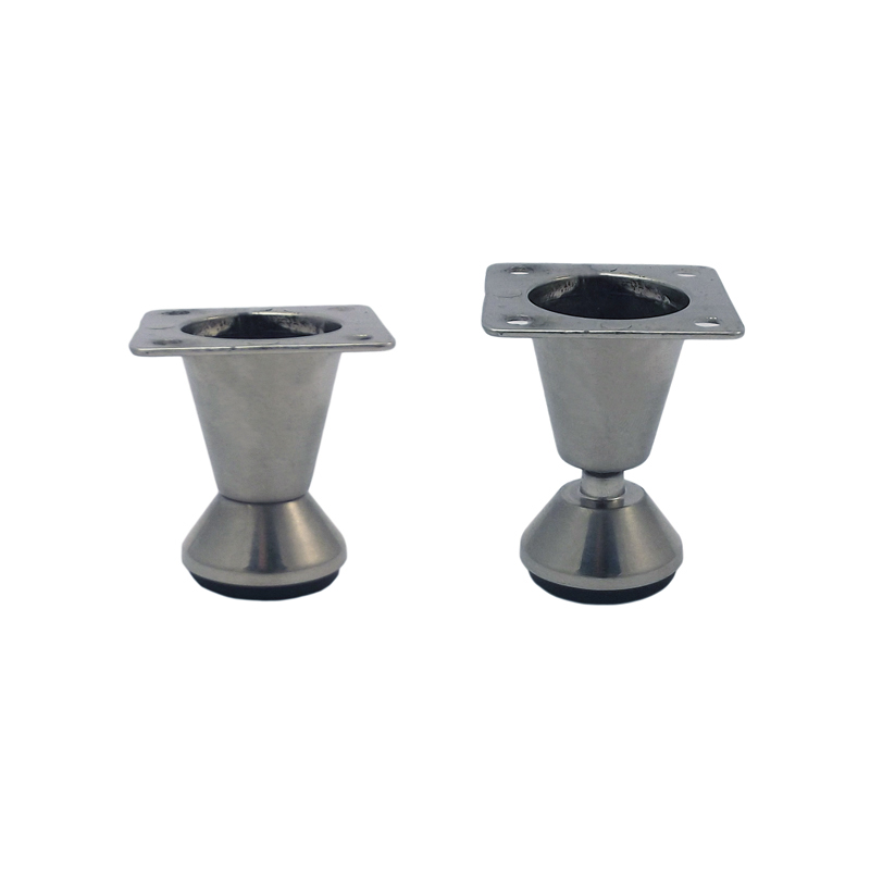 66616 Πόδι κωνικό 50mm με ρέγουλα νίκελ σατινέ